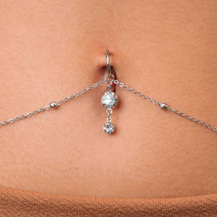 Rhinestone Body Chain Waist Jewelry - Belly Chain with Crystal Pendant - AstroVerse™