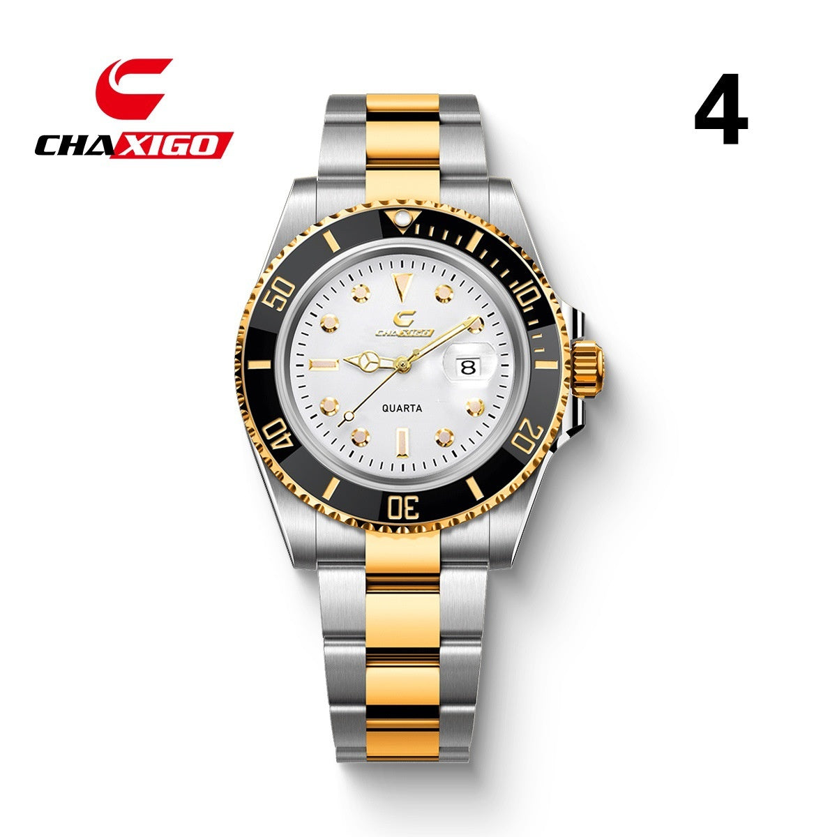 Swiss Brand CHAXIGO Men's Watch Green Submariner Style Waterproof Versatile Alloy Quartz Watch - AstroVerse™