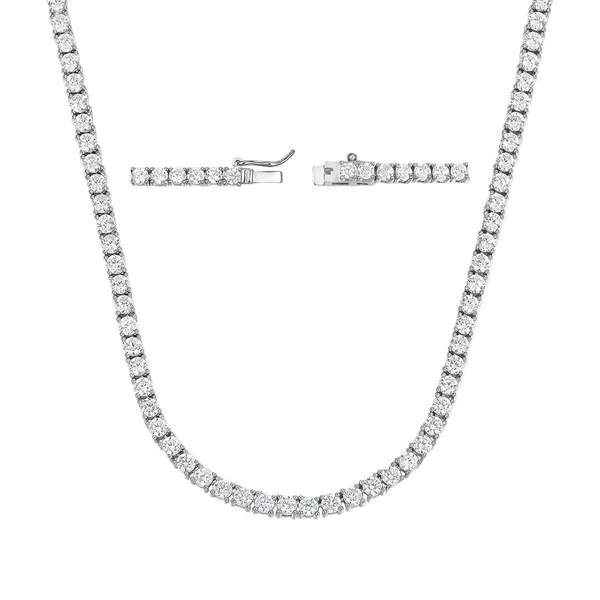 18K Gold-Plated Zircon Tennis Necklace