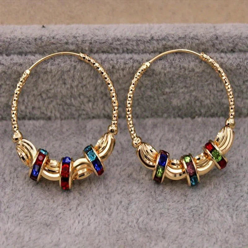 Bohemian Crescent Moon Earrings - Gold Tassel Water Drop Dangle - AstroVerse™