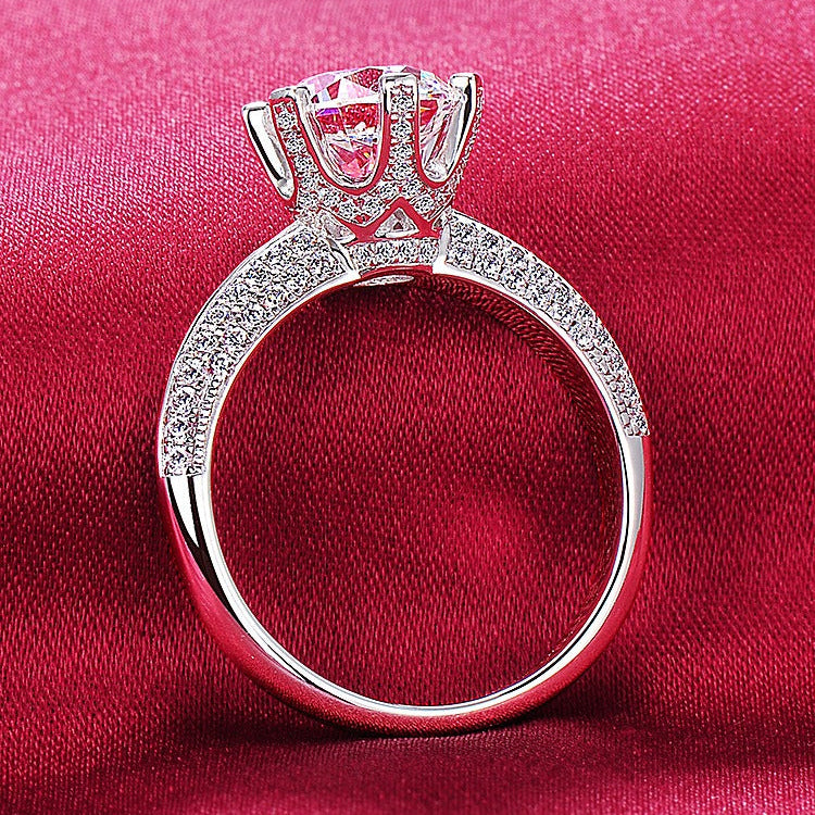 Moissanite Star Ring Platinum Plated - Full Sky Star Design Women's - AstroVerse™