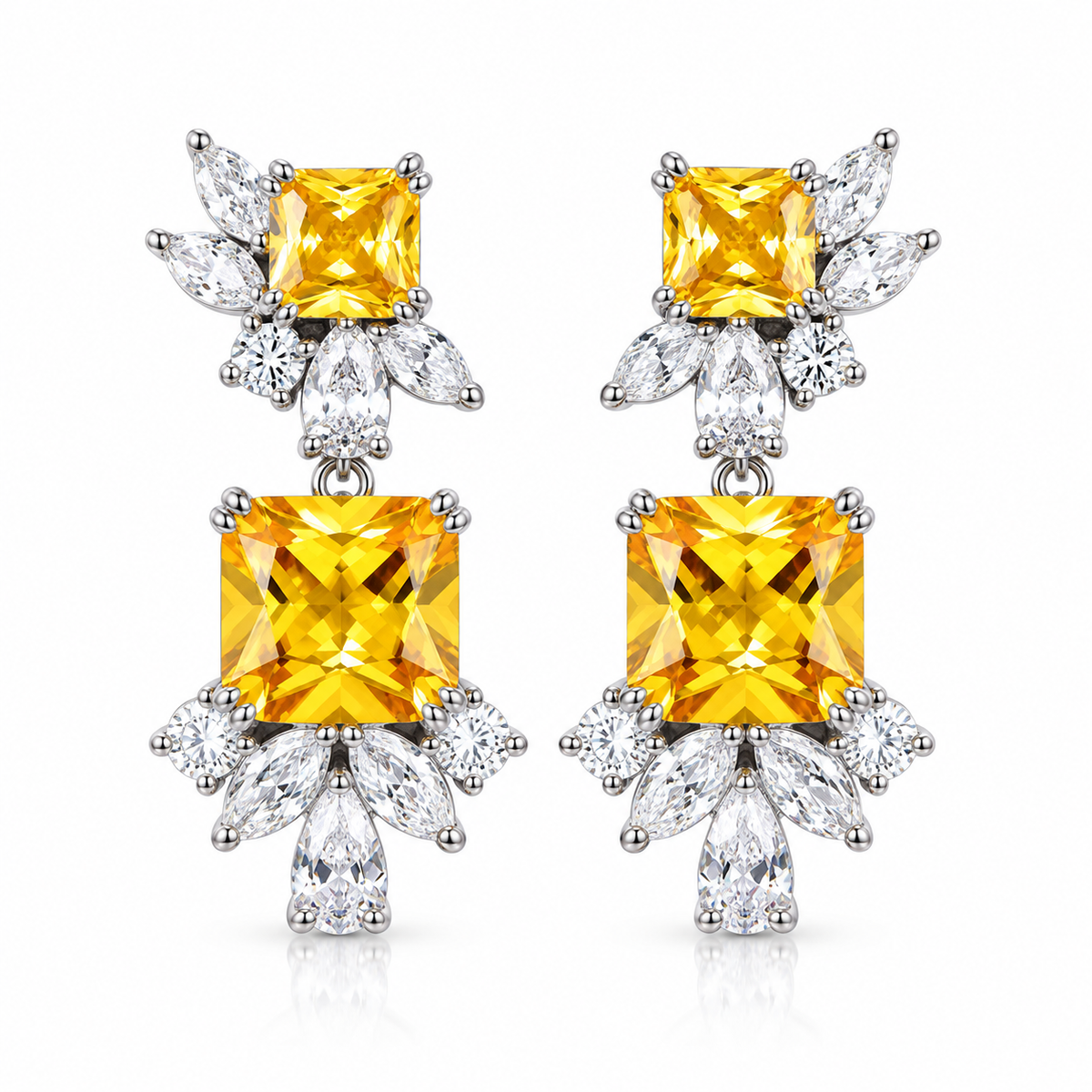 Ticora luxurious petal earrings with vintage flower dangle design, featuring intricate details and elegant gold-tone finish.