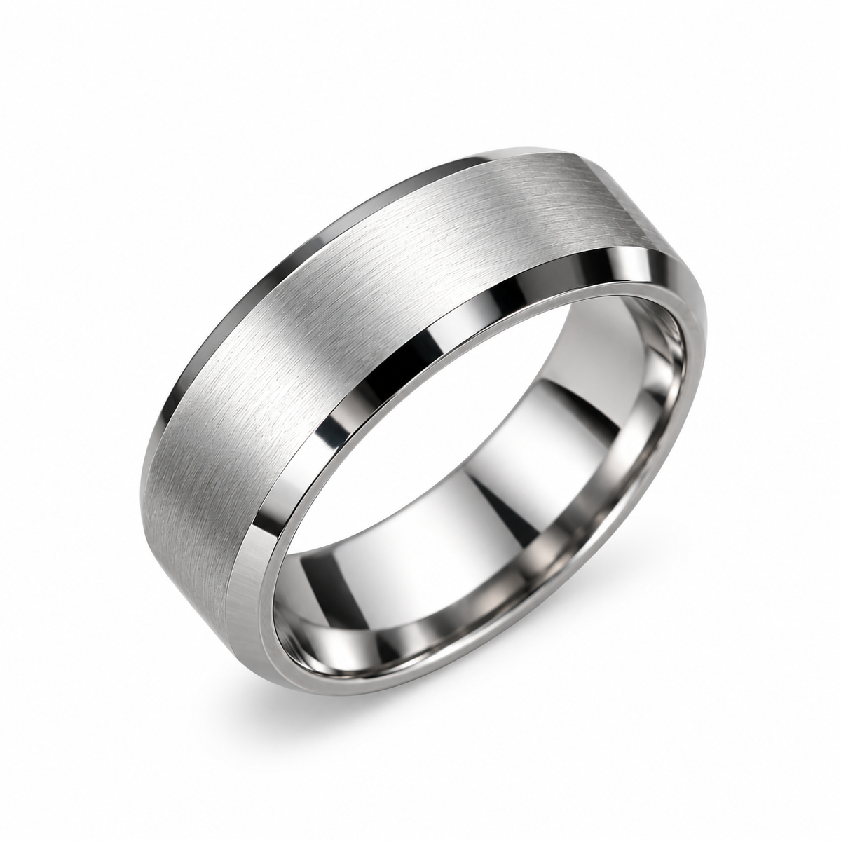 Black Titanium Ring Men's - 8mm Wide Band Sizes 6-13