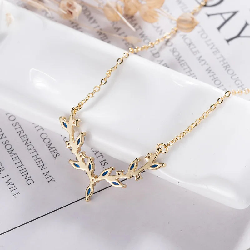 High Quality 925 Sterling Silver Antler Pendant Necklace - AstroVerse™