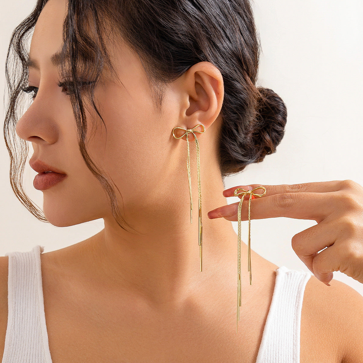 Bow Stud Earrings - Butterfly Knot French Minimalist Gold/Silver - AstroVerse™