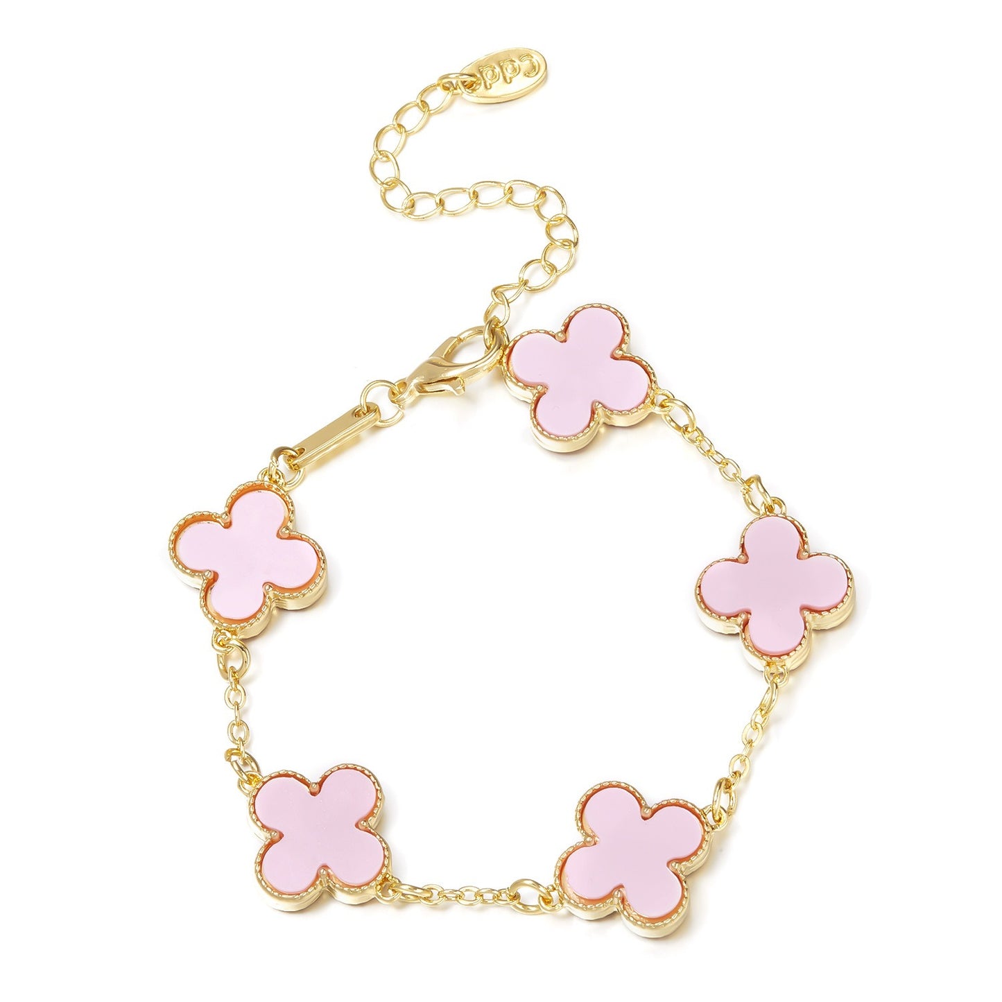 Eprolo women's minimalist Clover bracelet with five flower Fritillaria design, delicate silver jewelry for women.