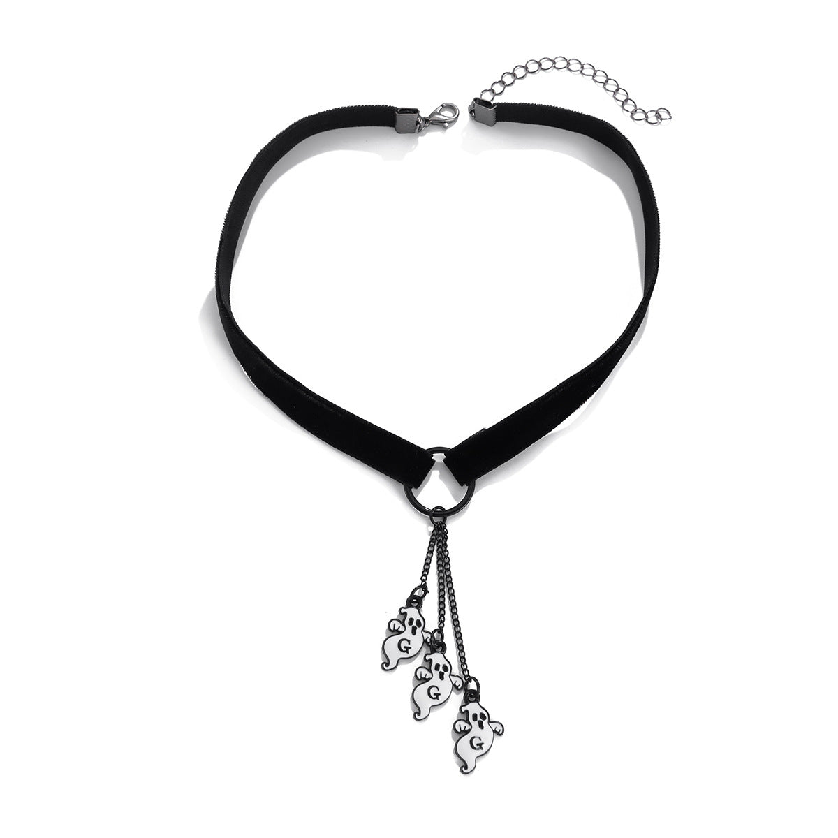 Halloween Bat Choker Necklace - Gothic Black Chain with Tassel - AstroVerse™