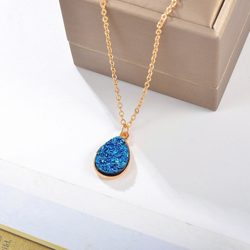 New Creative Necklace Simple Water Drop Pendant Fashion Sweet Crystal Cluster Necklace - AstroVerse™