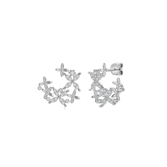 925 Sterling Silver Moissanite Lucky Clover Earrings - AstroVerse™