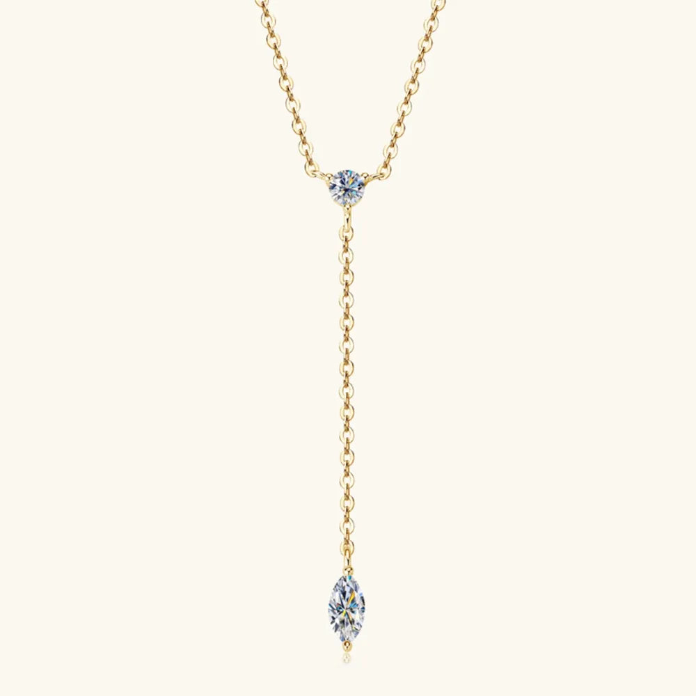 Brilliant Moissanite Silver Necklace - D VVS1 Certified Stone - AstroVerse™
