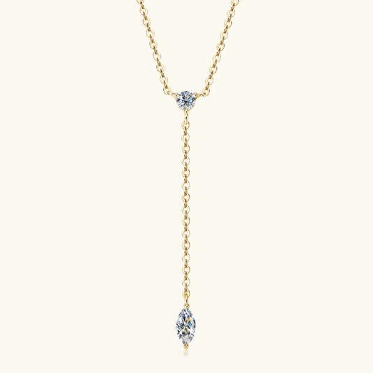 Brilliant Moissanite Silver Necklace - D VVS1 Certified Stone - AstroVerse™