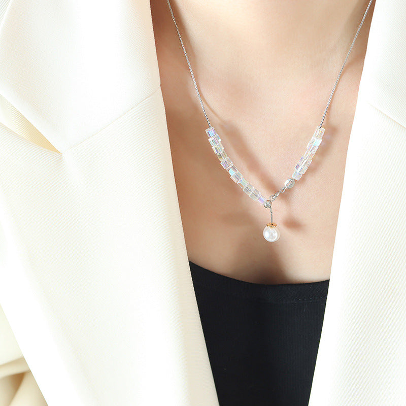 Ins-Style Tassel Chain Blue Pendant Jewelry Set - AstroVerse™