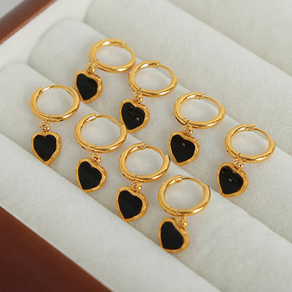 18K Gold-Plated Heart Drop Earrings - AstroVerse™