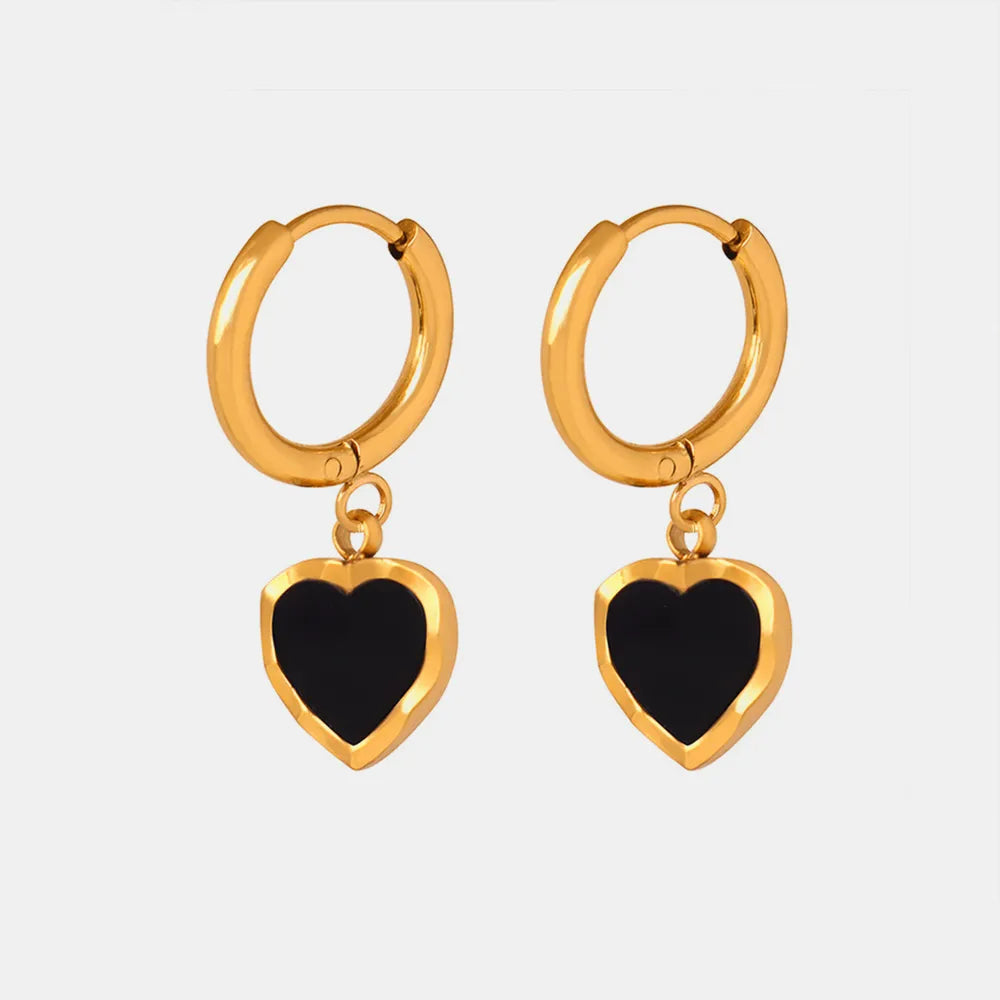 18K Gold-Plated Heart Drop Earrings - AstroVerse™