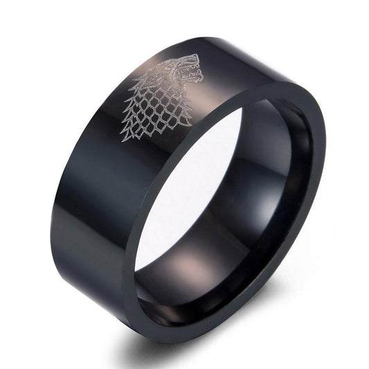 Game of Thrones Ice Wolf Men Rings - AstroVerse™