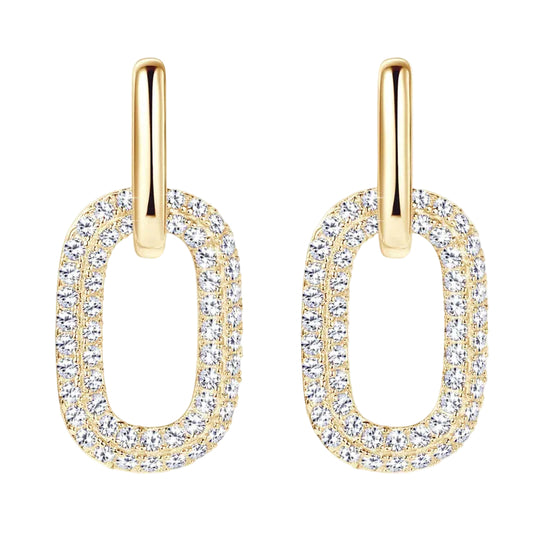2.16 Carat Moissanite Earrings 925 Silver - Drop Dangle Hook Earrings - AstroVerse™