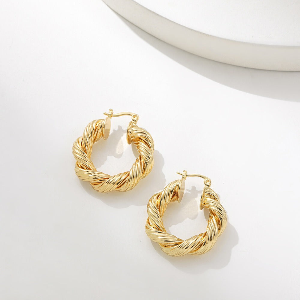 Popular sweet earrings geometric design fresh style earrings