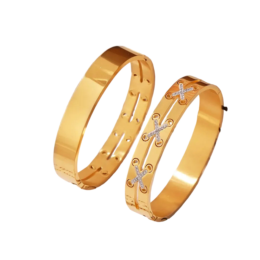 18K gold-plated Czech diamond bracelet with sparkling stones and delicate chain, showcasing elegance and craftsmanship.