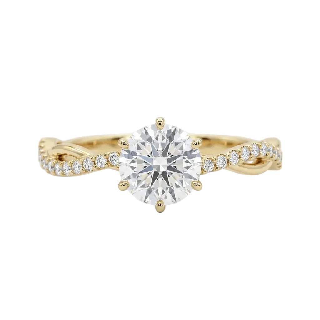 925 Sterling Silver Zircon Ring - Gold Plated Stone Band Sizes 6-9