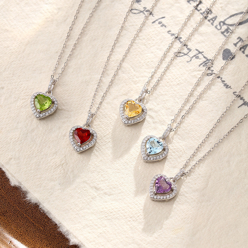 Natural Colored Gems Amethyst Sterling Silver S925 Necklace For Women - AstroVerse™